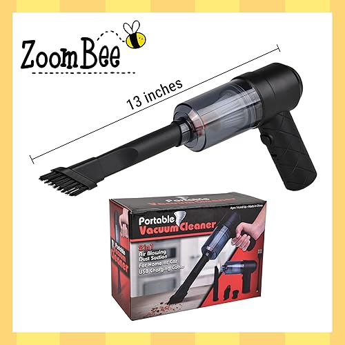 Miniatura 3 de Mini aspiradora de mano de 13 pulgadas, 120 W, potencia de succión de 12000 pa, inalámbrica, recargable, perfecta para polvo, pelo de mascotas,