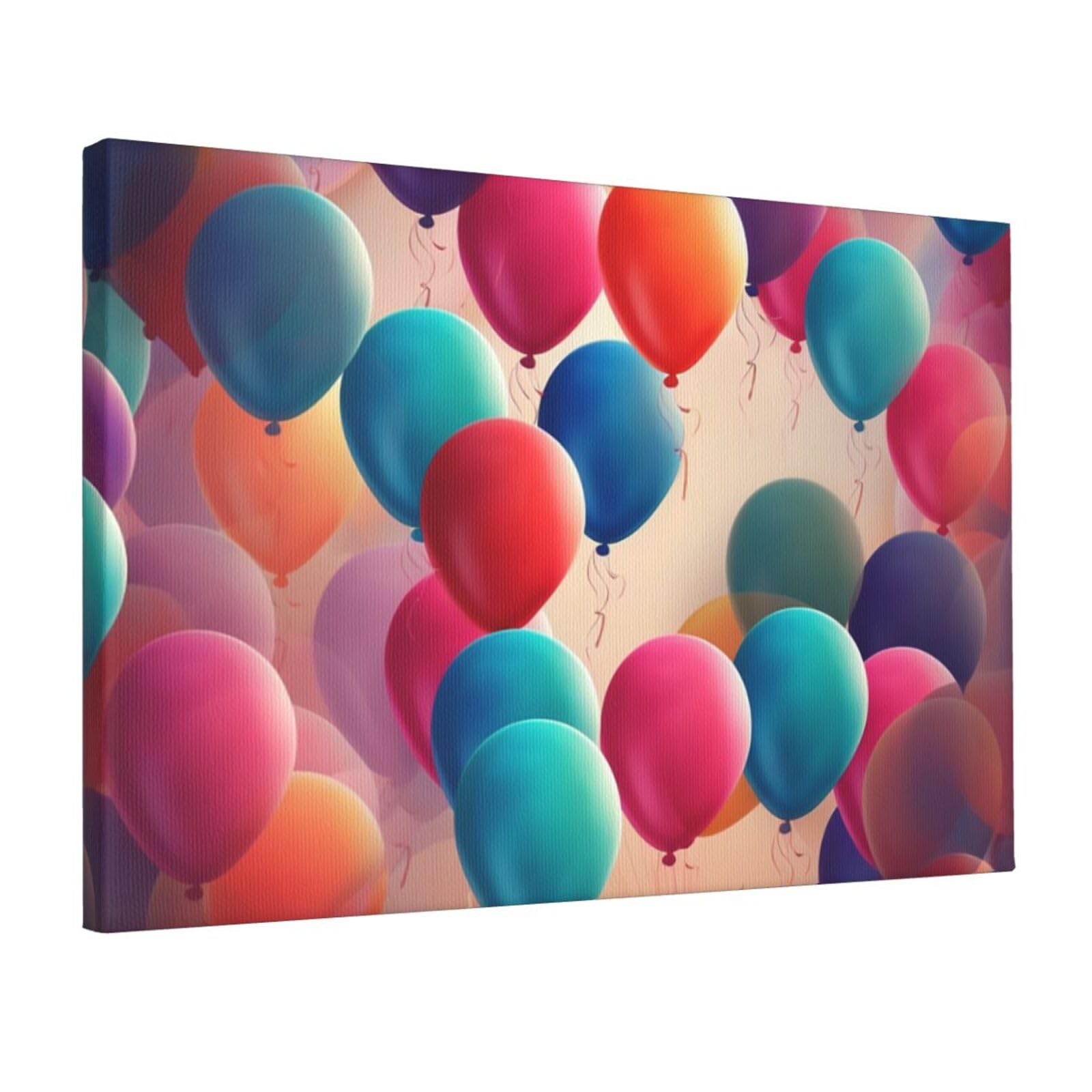 Canvas Wall Art for Living Room Wall Decor 12"x18" Modern Artwork Painting Pictures Hanging Canvas Prints Balloon Aesthetic Wall Art for Bedroom Bathroom Office Wallart Decor