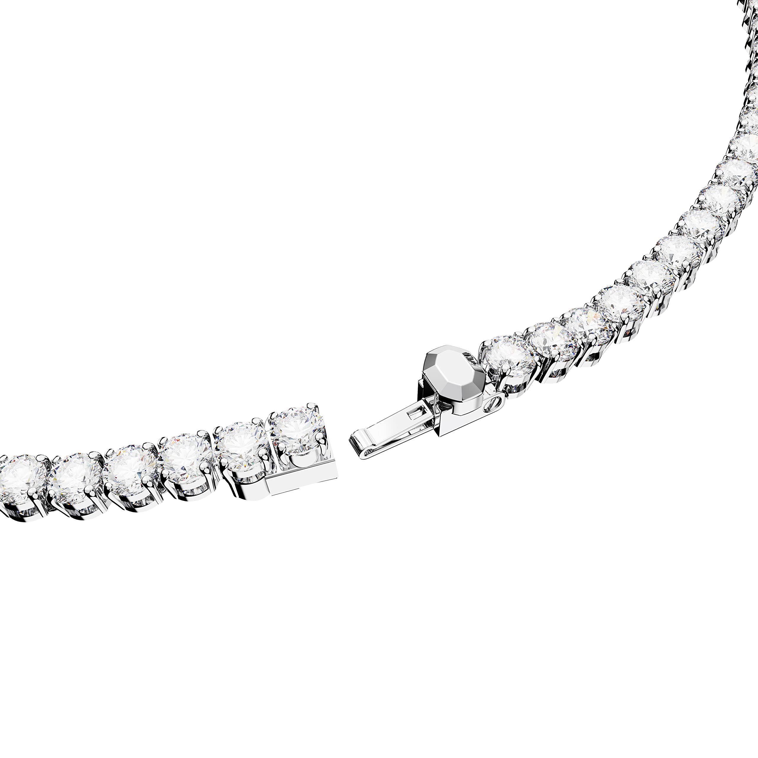 SWAROVSKI Matrix Crystal, collezione di collane con cristalli rosa, gialli e trasparenti, placcati in rodio zirconi, zirconia cubica