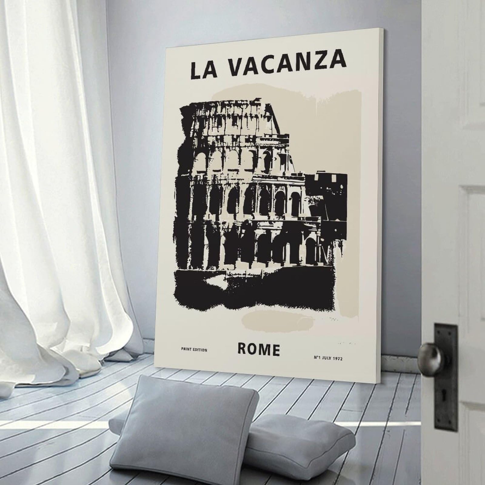 Junmoney Rome Italy Travel Canvas Wall Decor, 20x30inch(50x75cm), for Apartment Walls, Studios Or Work Areas, Decorative Canvas Decor for Home Updates