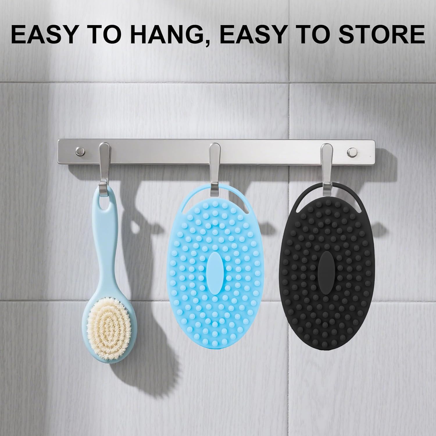 Soft Silicone Body Scrubber, 2 PCS Exfoliating Silicone Loofah, Body Scrubber Shower Brush Exfoliating and Massage 2 in 1, Bath Shower Brush for Cleaning Sensitive Skin Kids Women Men, Lather Well - Image 8