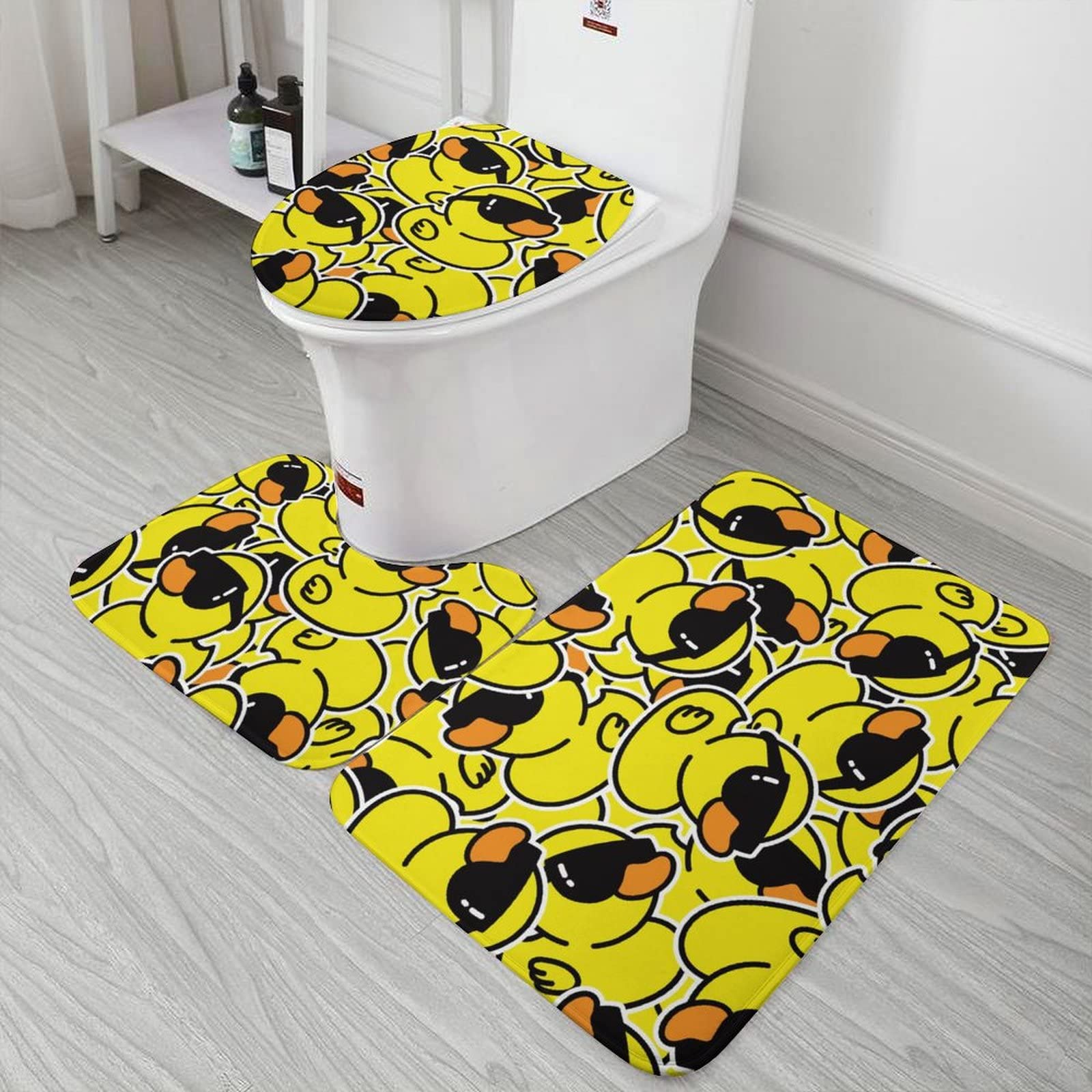 Tappetino da bagno a forma di anatra, grazioso tappeto da bagno a forma
