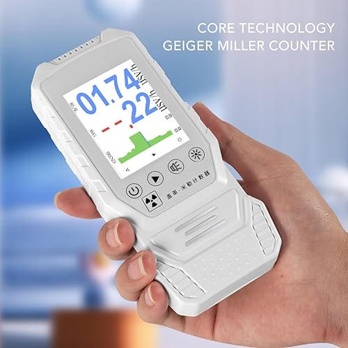 Miniatura 8 de Detector de radiación de alta precisión con alarma de sonido y luz, contador para lugares de trabajo de hospitales familiares