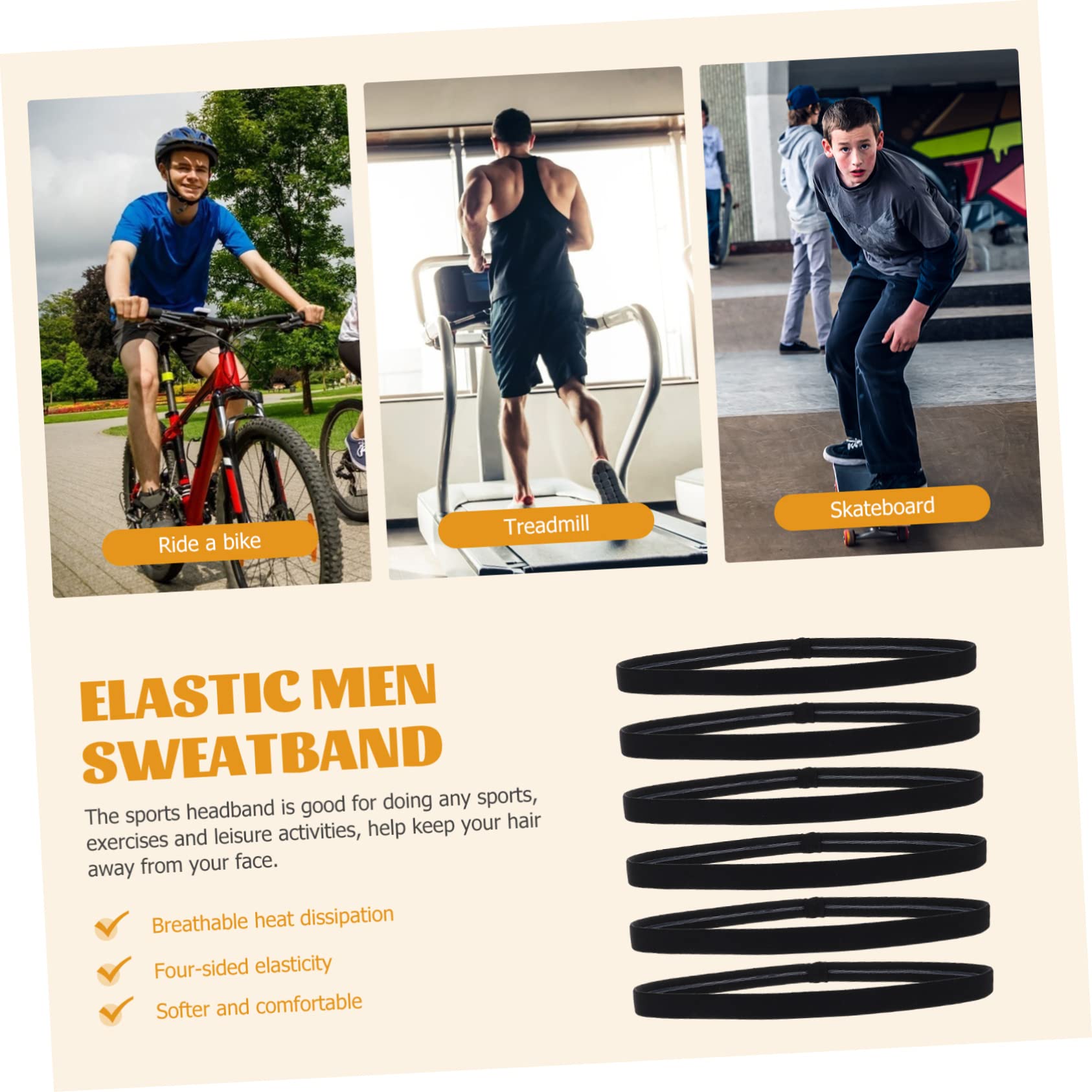 18 STK Sport-Stirnband Für Herren Männer Stirnbänder Yoga-Stirnband Baumwollstirnbänder Capuchas Für Männer Stirnband Für Basketball-männer Duschkopfband Mann Fitness Nylon Schal