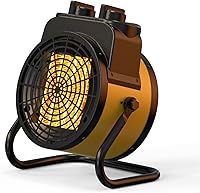 Vista 1 de TRUSTECH Calentador de invernadero, calentador eléctrico para exteriores de 1500 W, calefacción 3S y 3 modos de calor, protección contra