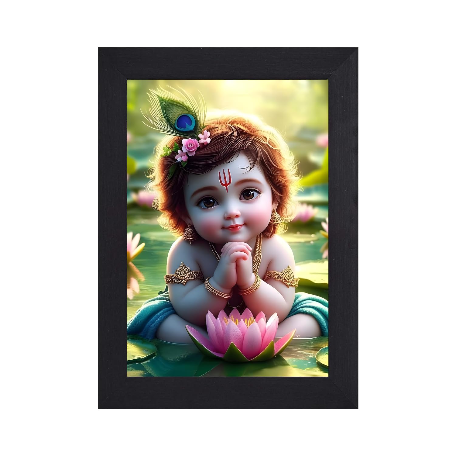 BIRDS MIND Baby Krishna Photo Frame for Room, Living Room,For Bedroom, Mandir Room Walls (Photo Frame Black) (B0CZLF3RC6) Amazon Price History, Amazon Price Tracker