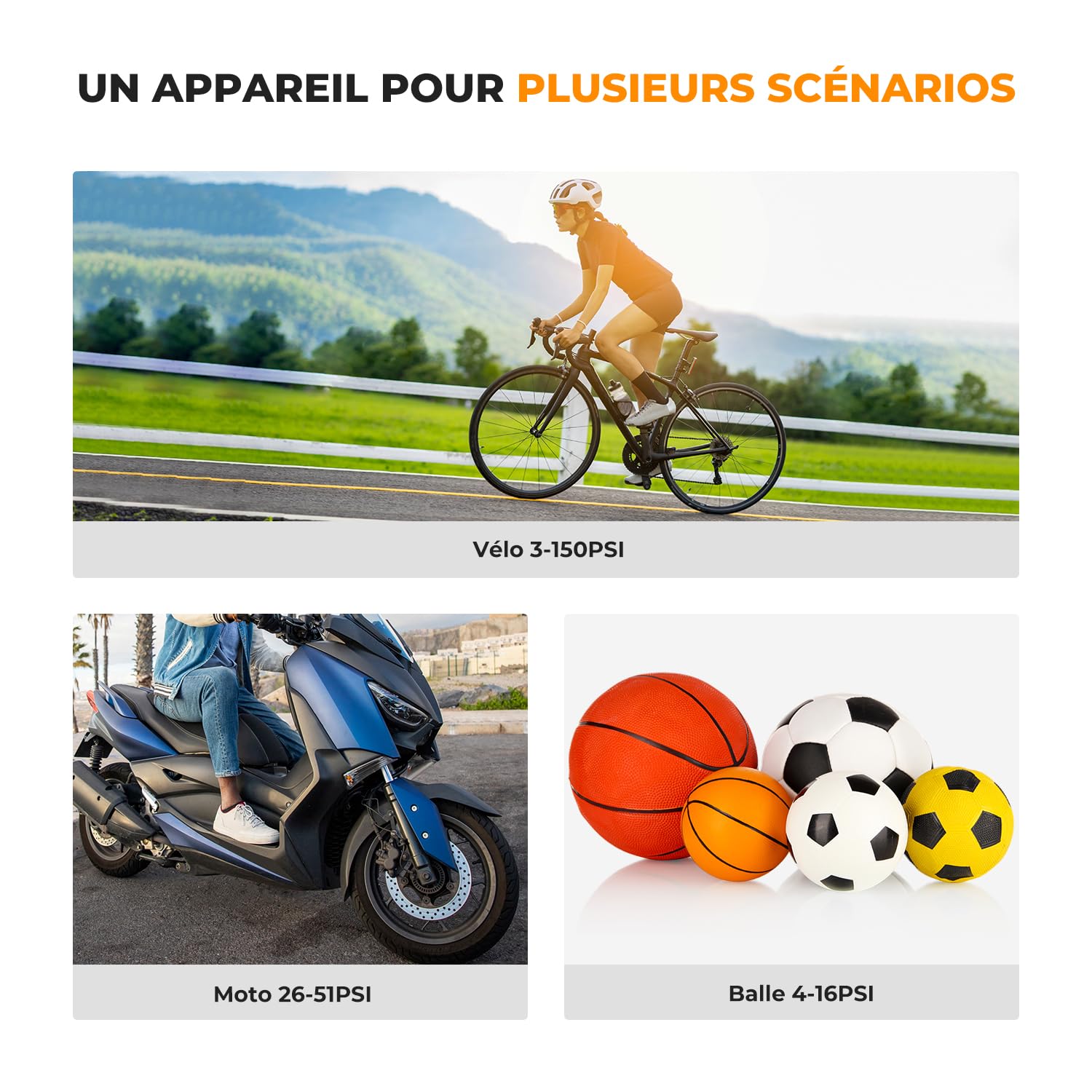 Mini Pompe à vélo électrique, YOUNGDO Pompe à vélo Portable | 150PSI, 500mAh, Rechargeable sans Fil, Auto-Stop, valves Presta/Schrader, pour VTT, Vélos de Ville, Vélos de Route,E-Bike