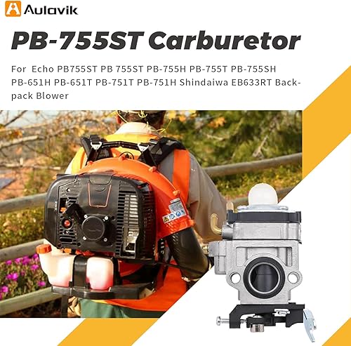 Miniatura 2 de Carburador PB-755ST con junta y bombilla de imprimación y filtro de aire que reemplaza Walbro WYK-192 Reemplazo para Echo PB-755 PB-755H PB-755T