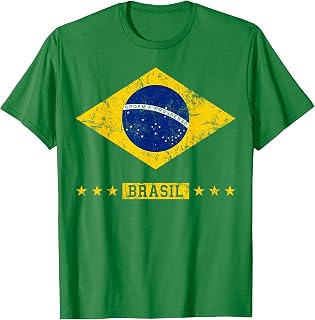 Brazil T Shirt Women Men Kids Brasil Brazilian Flag Green T-Shirt