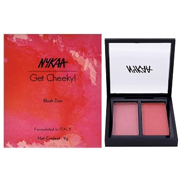Nykaa Cosmetics احصل على لوحة Cheeky Blush Duo - مكياج عالي - تركيبة طويلة الأمد مع طلاء حريري مضيء - 03 Malibu Barbie - 1 جهاز كمبيوتر