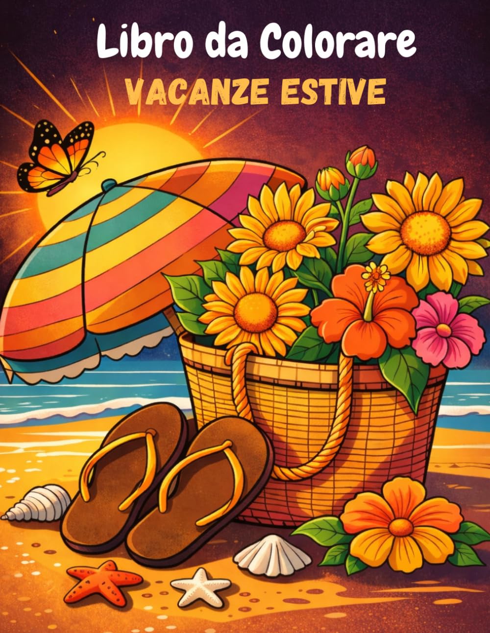Libro da Colorare Vacanze Estive: Un libro facilissimo da colorare e creativo per bambini dai 3 ai 10 anni