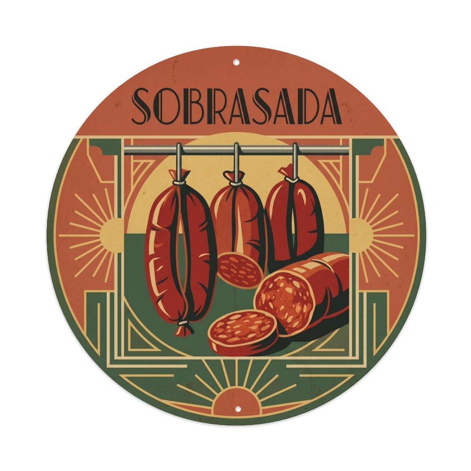 Mallorca Sobrasada Regional Food Island Mediterranean Metal Tin Sign