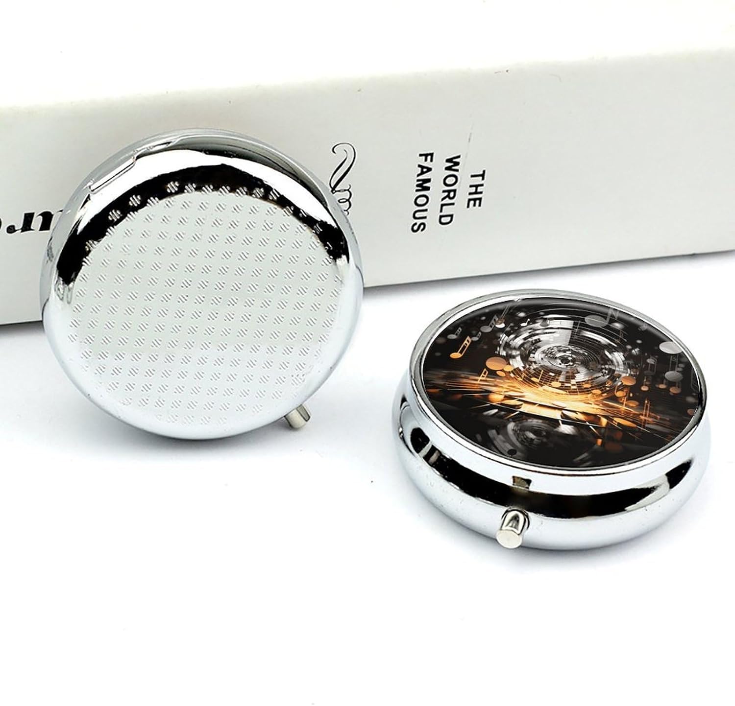 Musical Theme Music Clefs Pill Case 3 Compartment Travel Pill Box image 5