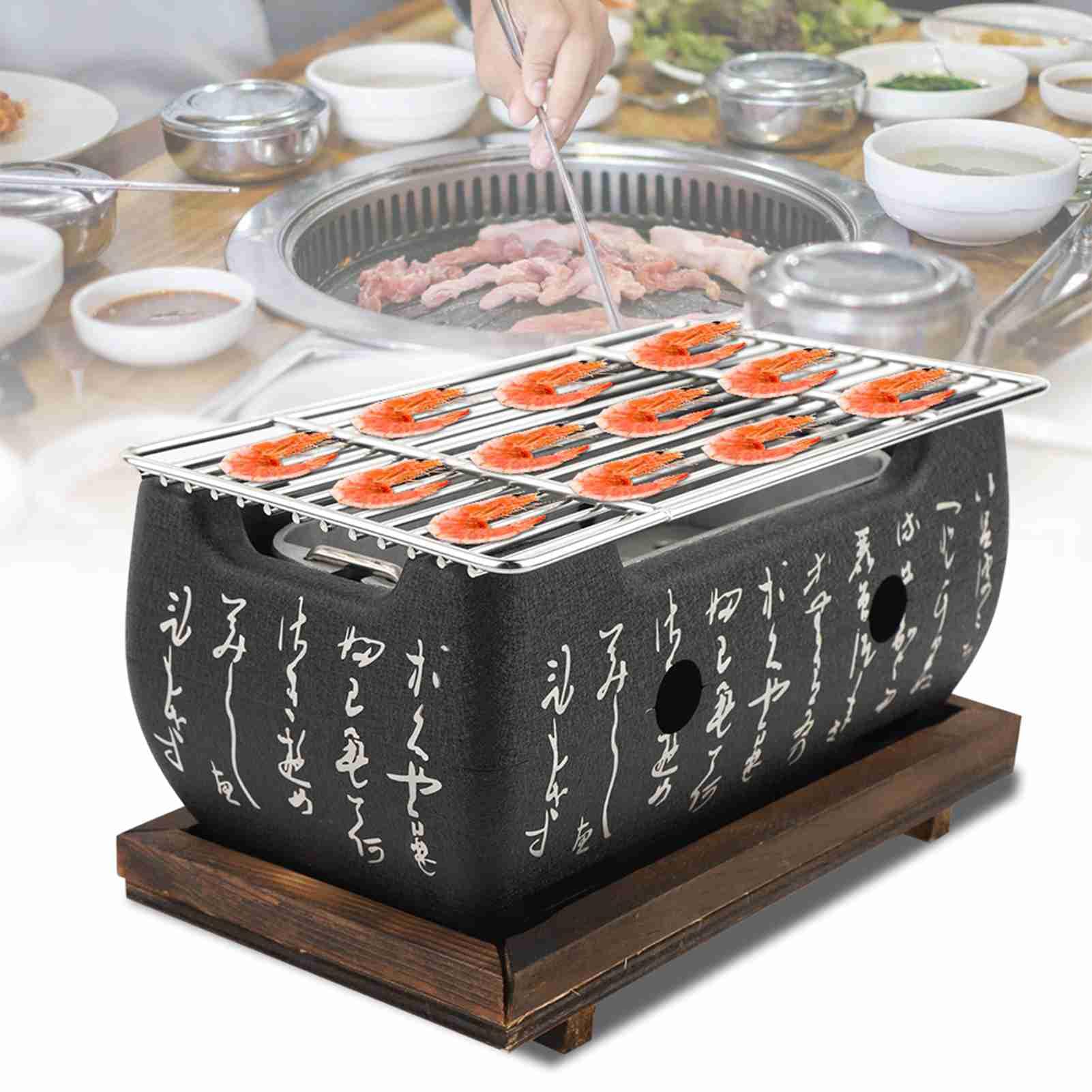 Yosoo Health Gear Japoński Prostokątny Grill Węglowy, 7 Cali