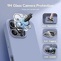 Vista 132 de GONEZ Funda de silicona para iPhone 15 Pro Max, compatible con Magsafe, protector de cámara + protector de pantalla, forro de microfibra suave Negro