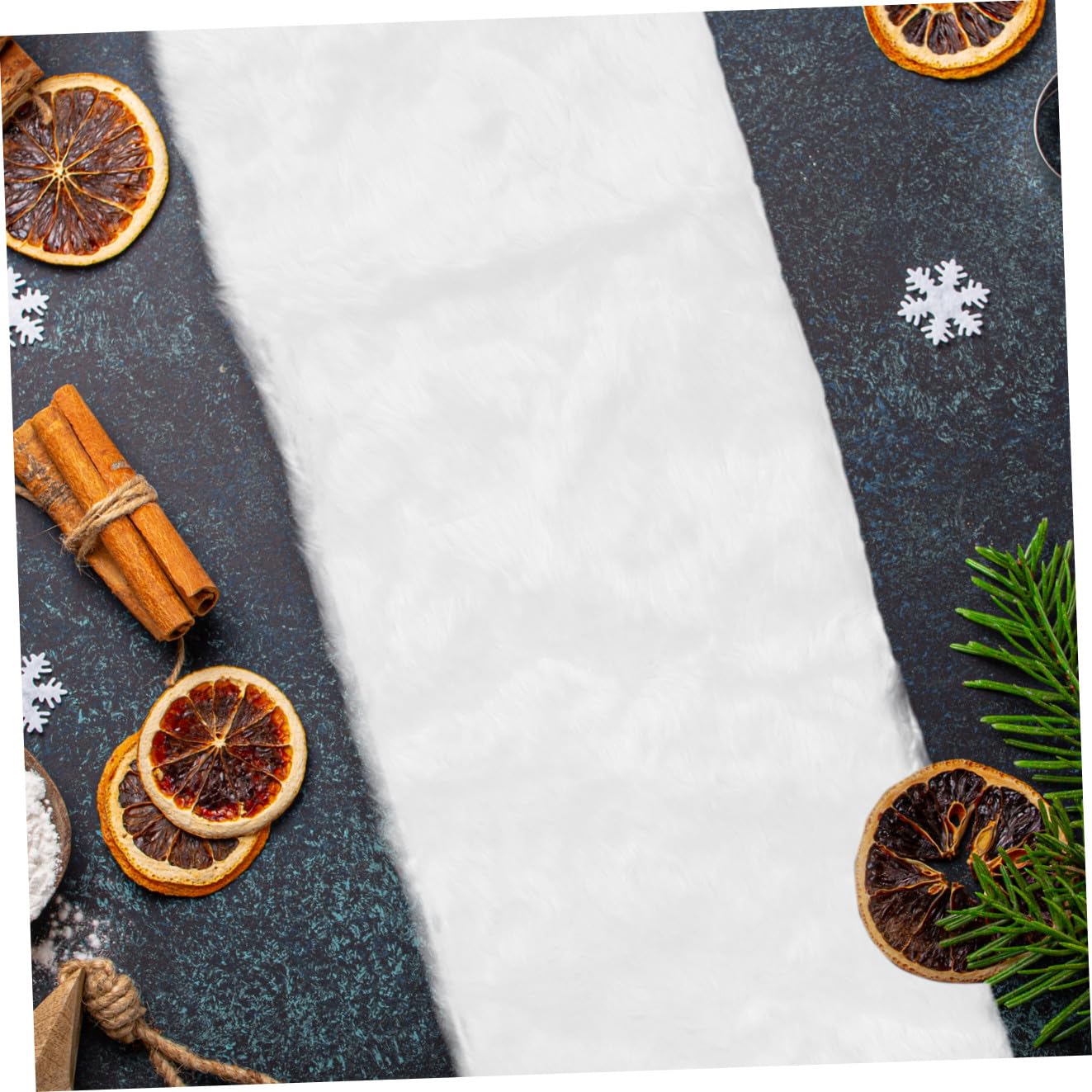 Weihnachtstischläufer Plüsch Weiß Für Esstisch Hotel Weihnachtsfeier Dekoration