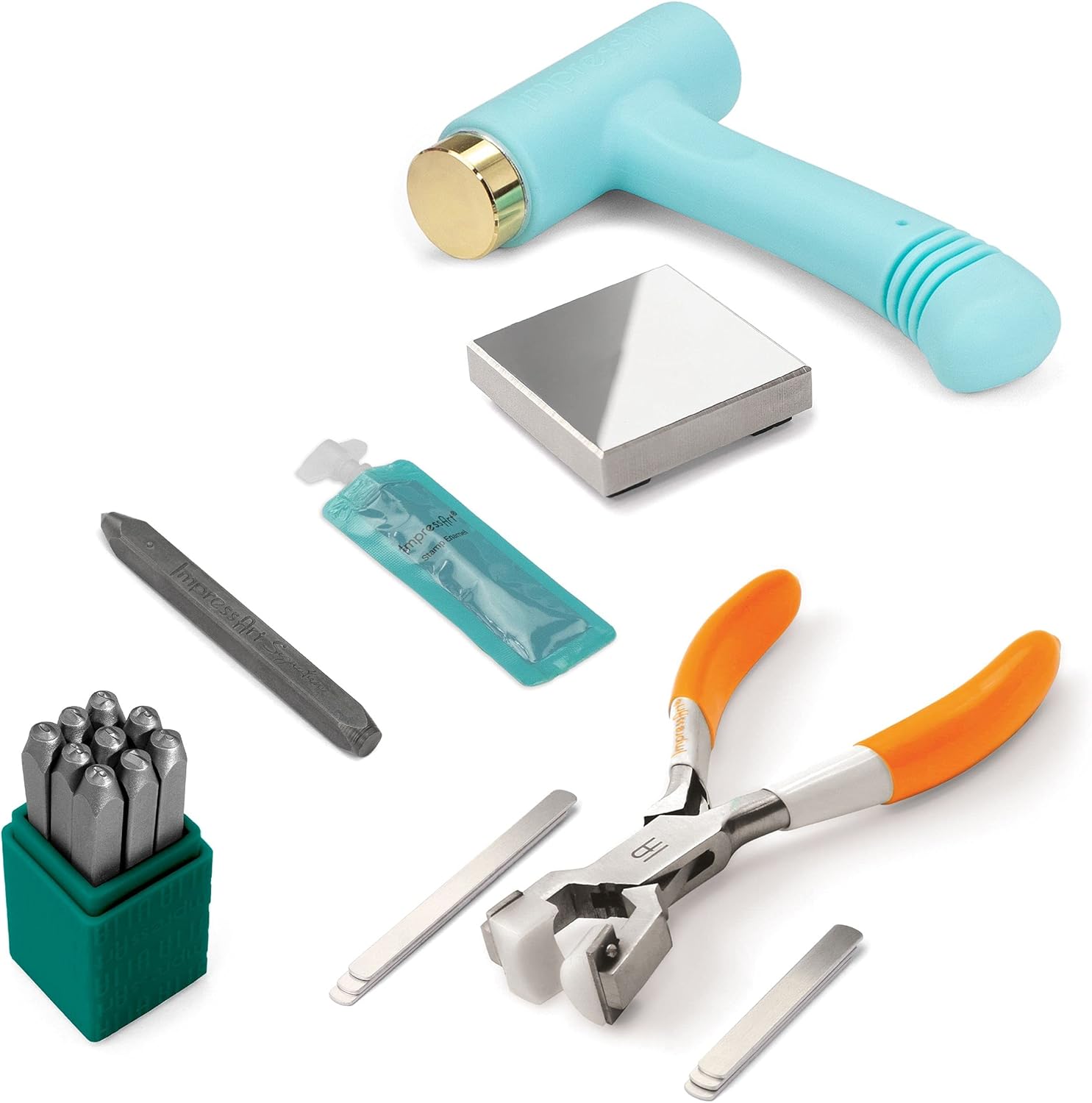 ImpressArt - Ring Making Kit for Metal Stamping Rings, Jewelry Making, Gifts and DIY Projects (Number Bundle, with Additional Tools)