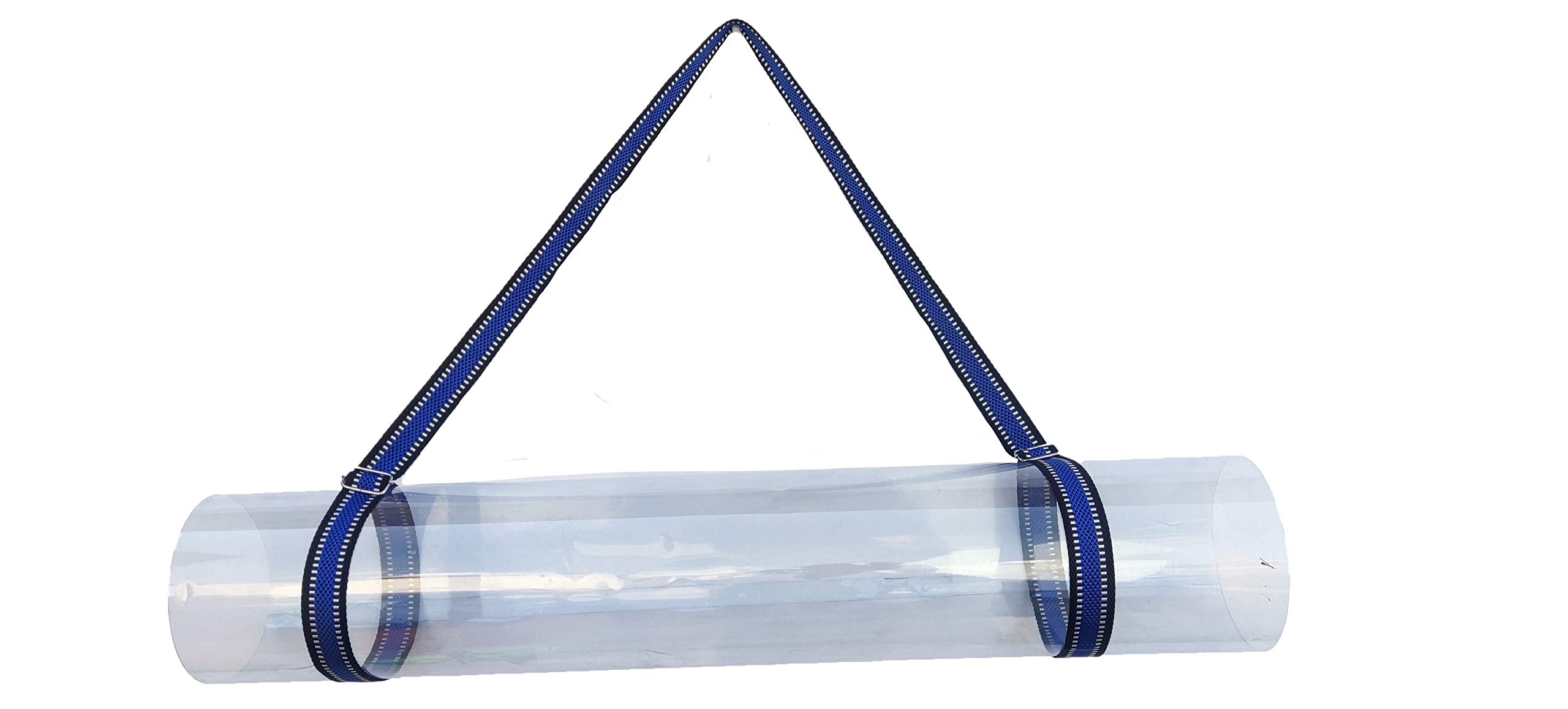 Panchtatava Adjustable Yoga Mat Carring Strap | Belt, Carrying Strap | Belt for Thick Yoga Mat (Check Blue)