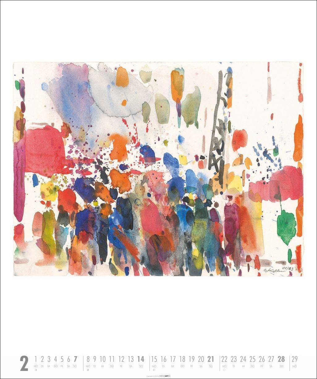 Oskar Koller - In den Straßen Kalender 2027 - In den Straßen: Wunderschöne Aquarelle in einem Kunstkalender im Großformat. Jahres-Wandkalender 2027 für Kunstliebhaber. 46 x 55 cm Hochformat
