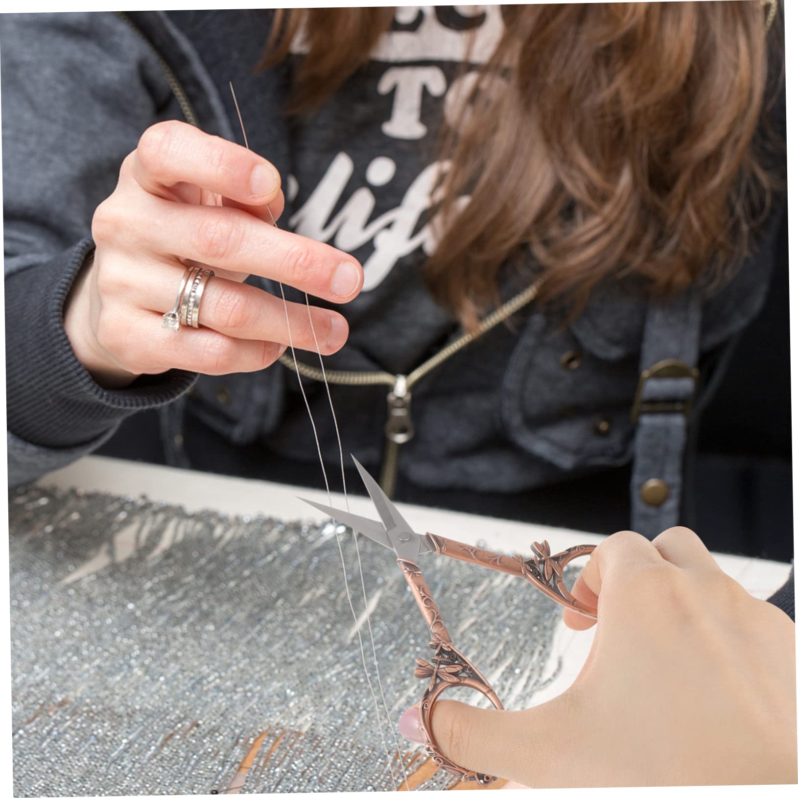 SEWACC 4 Pièces ciseaux de bricolage ciseaux à tricoter de ménage d'art scolaire cranteur outils de coupe d'artisanat à la maison Acier inoxydable