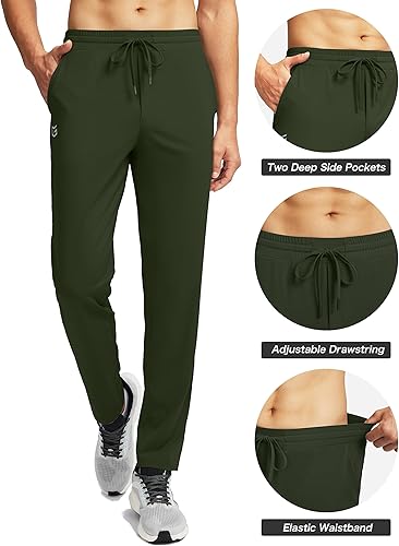 Miniatura 8 de G Gradual - Pantalones deportivos para hombre con bolsillos con cremallera para correr, hacer ejercicio y entrenar