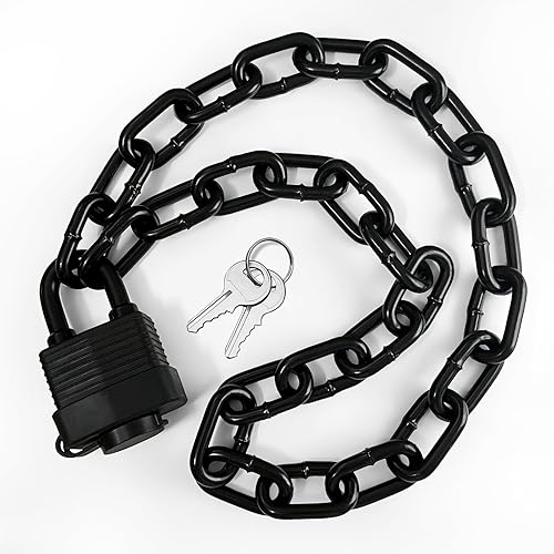 Cerradura de cadena de seguridad, candado impermeable para exteriores con cadena, resistente a la intemperie con cadena para puerta, valla,