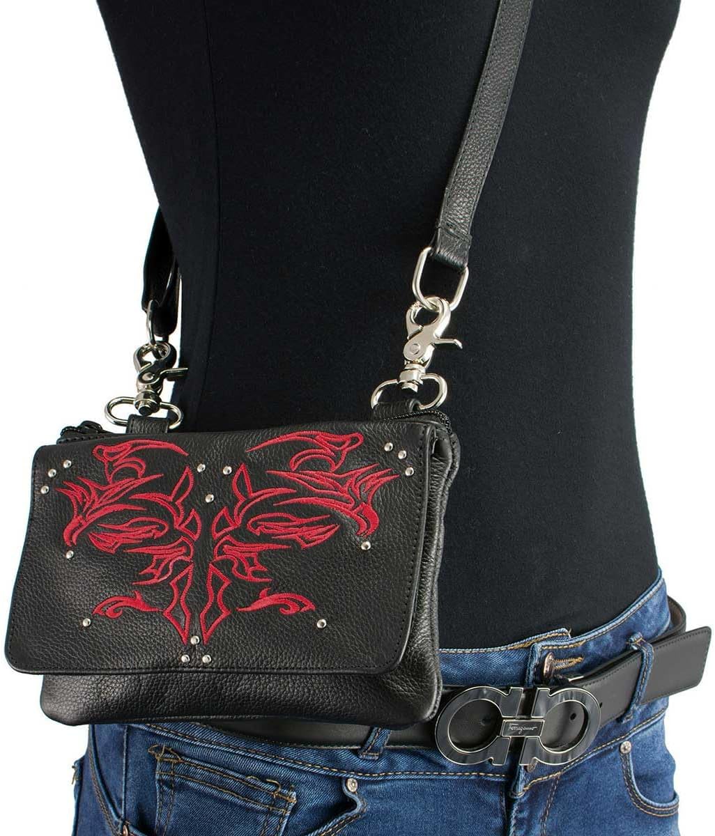Multi Pocket Belt Bag with Gun Holster (Fuschia)