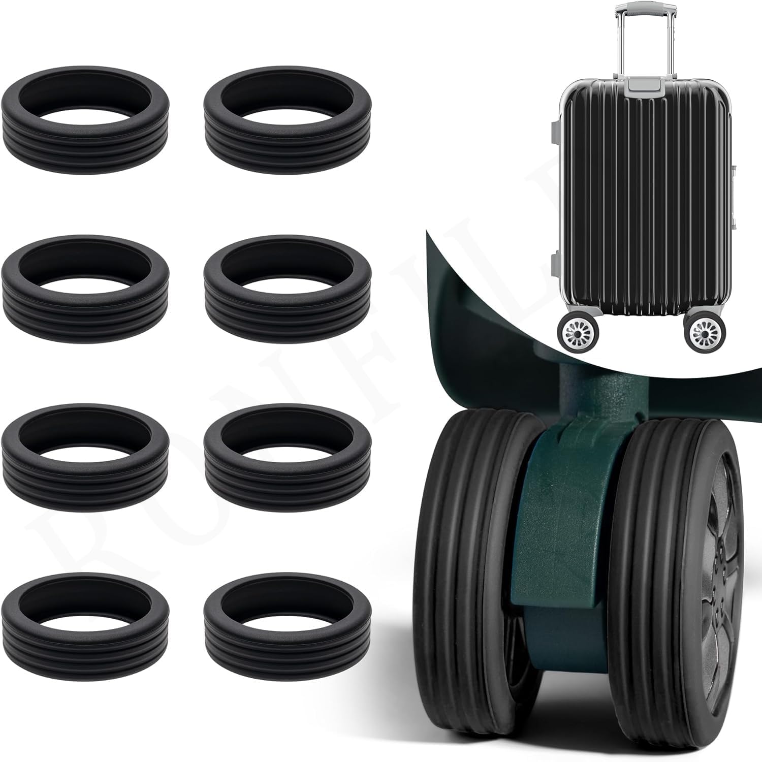 ronfild Luggage Wheel Silicone Protector Cover Trolley Wheel Cover Silicone Shock Absorption Wheel Cover for Trolley Bag Suitcase Wheel Cover Silicone for Most Spinner Wheel Bag/Chair (Pack of 04)-picture-16