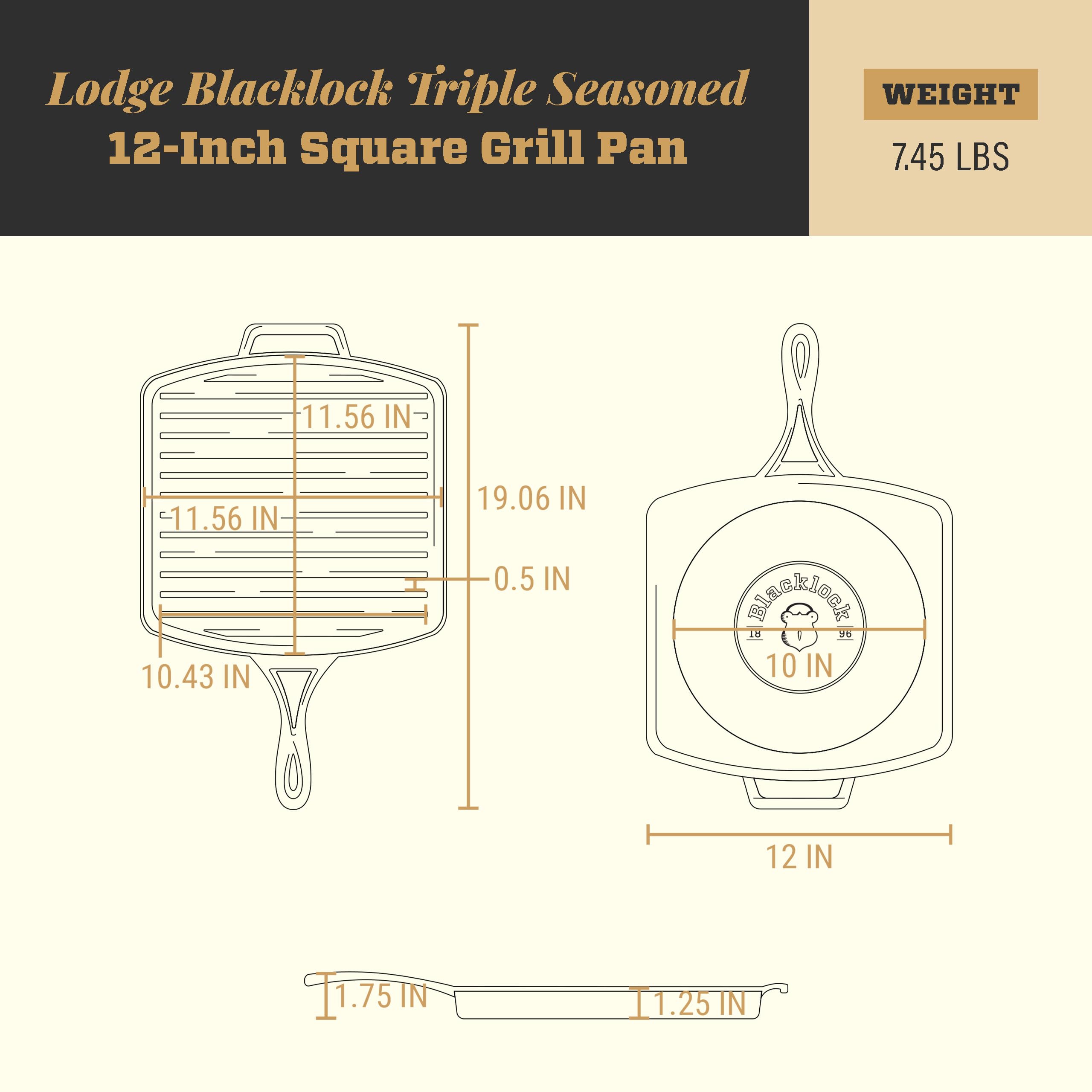 Lodge Bistecchiera Quadrata Blacklock 30,48 x 30,48 cm