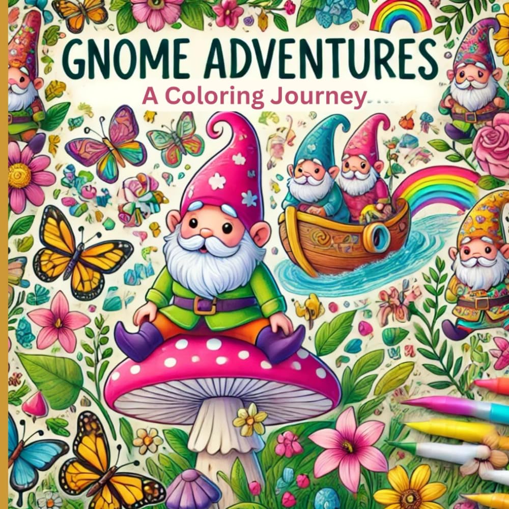 Gnome Adventures: A Coloring Journey