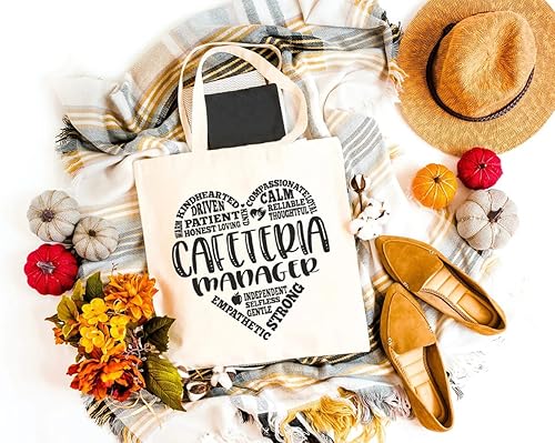 Miniatura 7 de GXVUIS Cafeteria Manager - Bolsa de lona para mujer, diseño estético de corazón, reutilizable, bolsas de compras, almuerzo, regalos para mujer