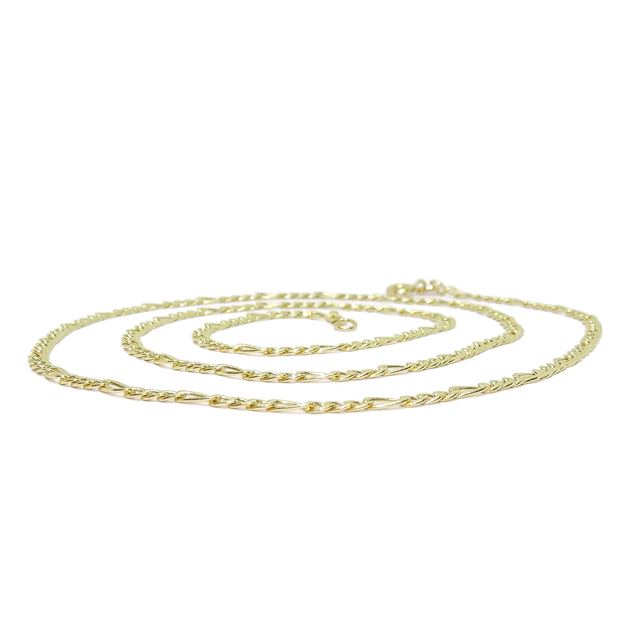 Never say Never Catena in oro giallo 18 carati per uomo o donna modello 3 x 1 di 3 mm di larghezza per 60 cm di lunghezza. 5,00 g di oro 18 carati., cm, Oro, Non Applicabile
