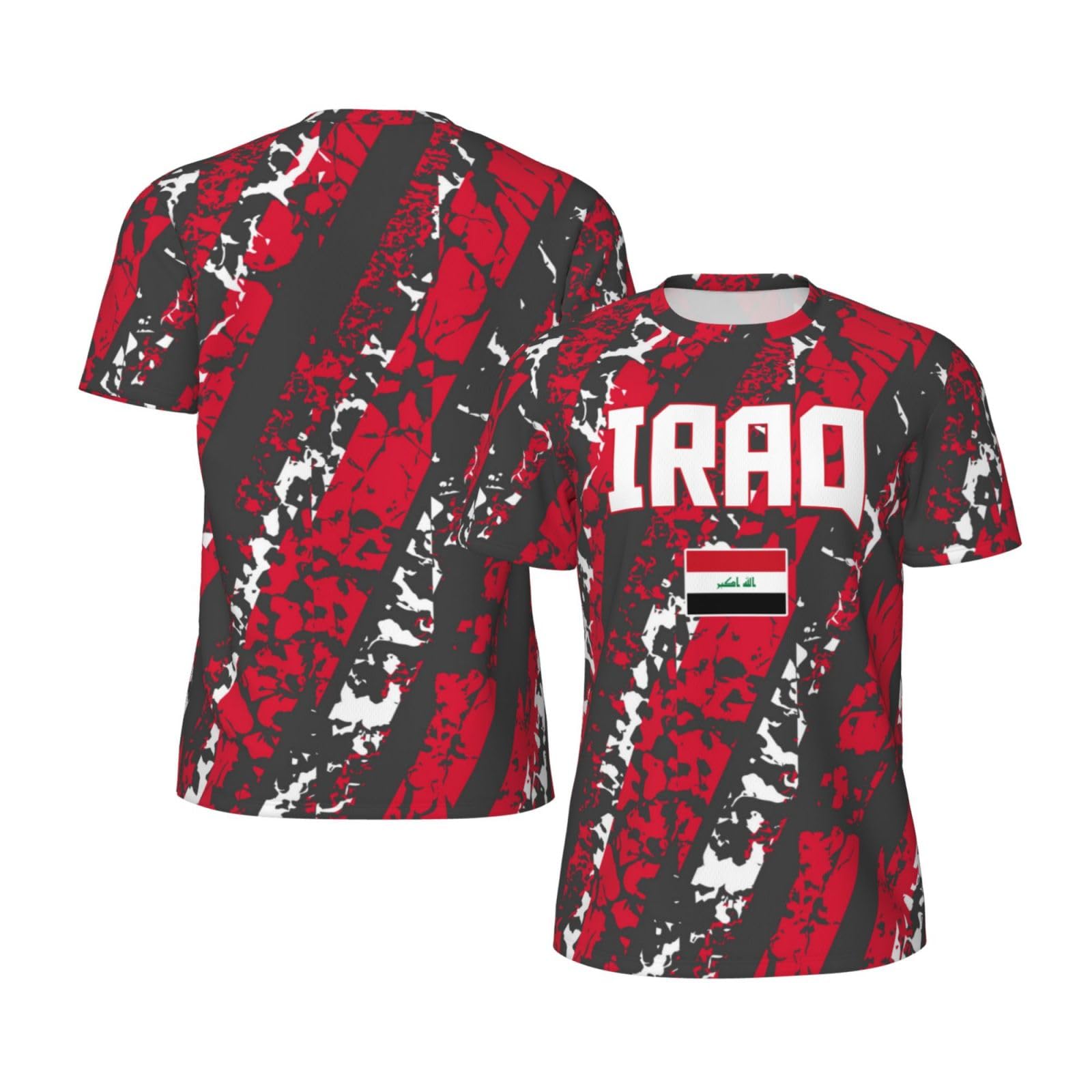 DABOYOZHZH Iraq Flag Cool Iraqans (16) Sports Jersey Mesh T-Shirt 3D Print for Running Cycling Soccer Tennis Fitness Climbing Shirts