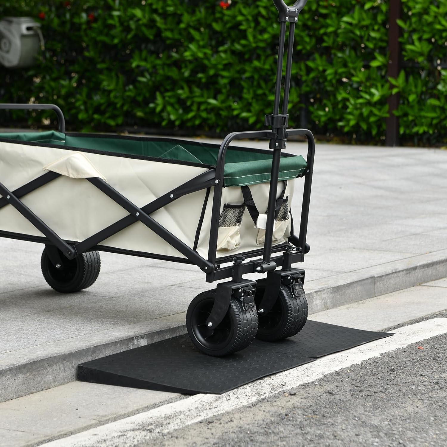 1.0" Rise Rubber Threshold Ramp for Doorways,Non-Slip Surface for Wheelchair Scooter Stroller,1500 LBS Capacity,Cuttable and Adjustable Size
