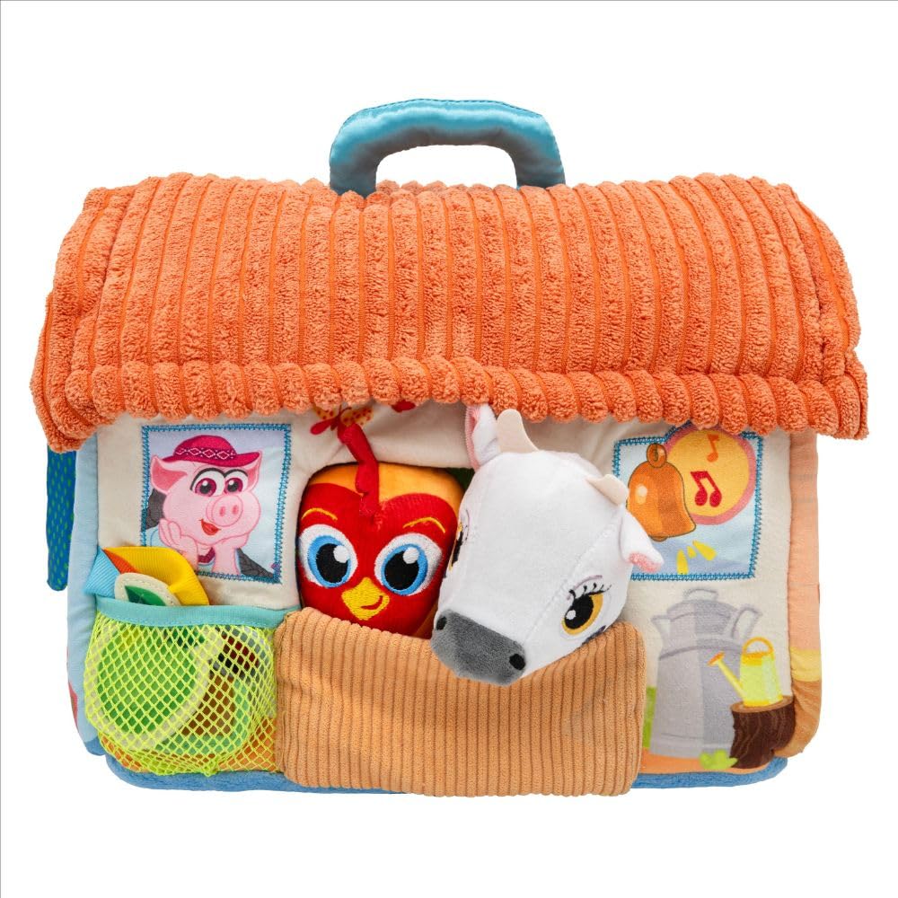 BANDAI La Granja De Zenón Primera Musicale, divertente ed educativa, fattoria interattiva, multicolore, AR85000
