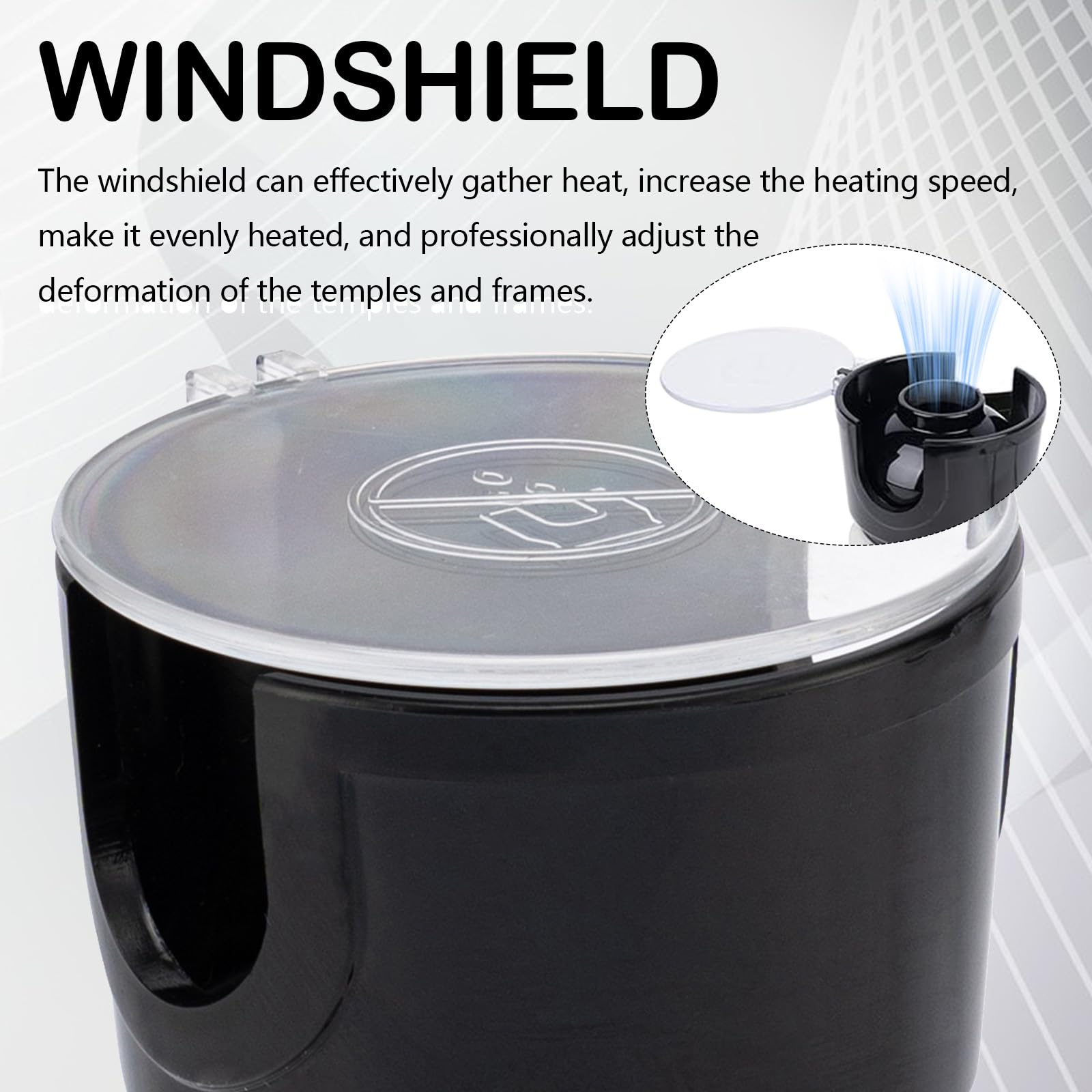 Calentador de Montura, Calentador de Montura de Gafas con Temperatura Ajustable, 60 ℃-130 ℃ Calentador de Montura Ajustable de Temperatura Calentador de Gafas Equipo de Calefacción