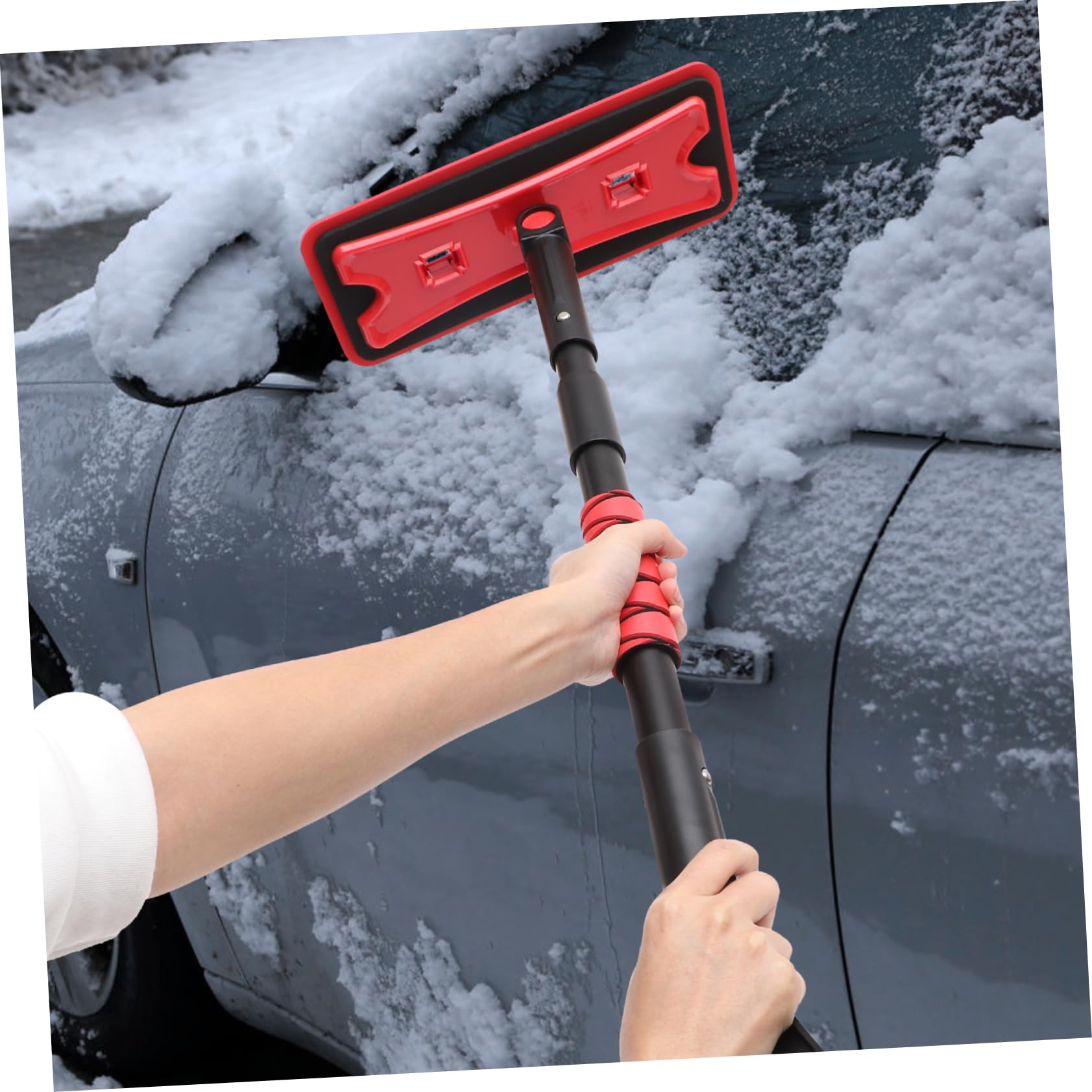 BESTonZON Raschietto Ghiaccio Spazzola Neve Auto Raschietto Ghiaccio e Spazzola Neve Strumento Pulizia Invernale Tergicristallo Staccabile