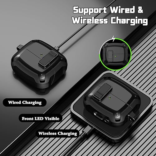 Miniatura 5 de KOREDA Funda compatible con Samsung Galaxy Buds 3 y Galaxy Buds 3 FE y Galaxy Buds 3 Pro con kit de limpieza, TPU militar a prueba de golpes,