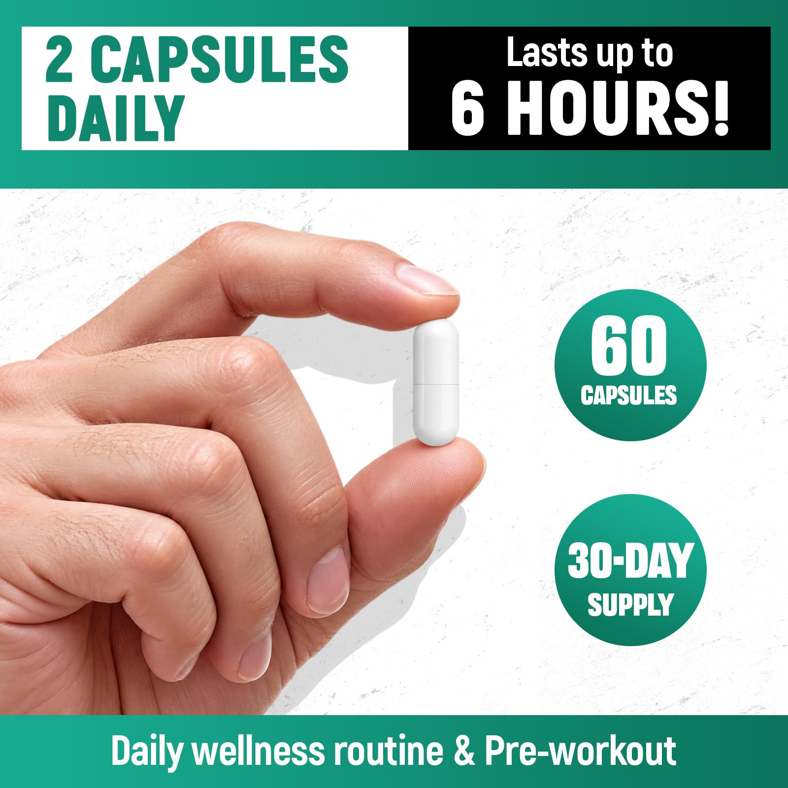 Nitric Oxide Booster Supplements for Men, 60 capsuals — Amazon image 7