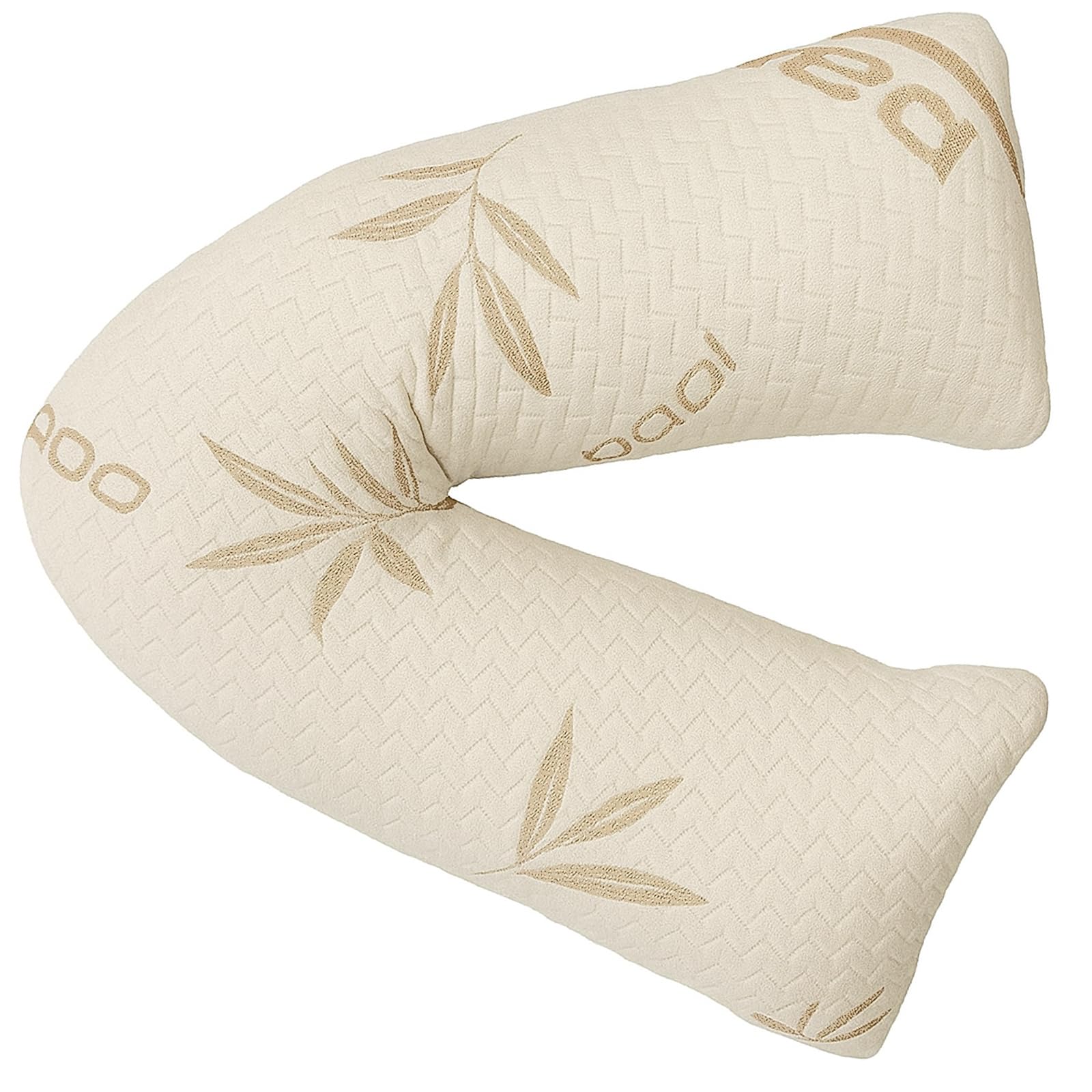 Nod Off V Shape Pillow Orthopaedic Bamboo Casing Memory Foam Pillow - Non-Allergenic Neck Suport - Pillow for Nursing Maternity and Pregnancy - Made in UK