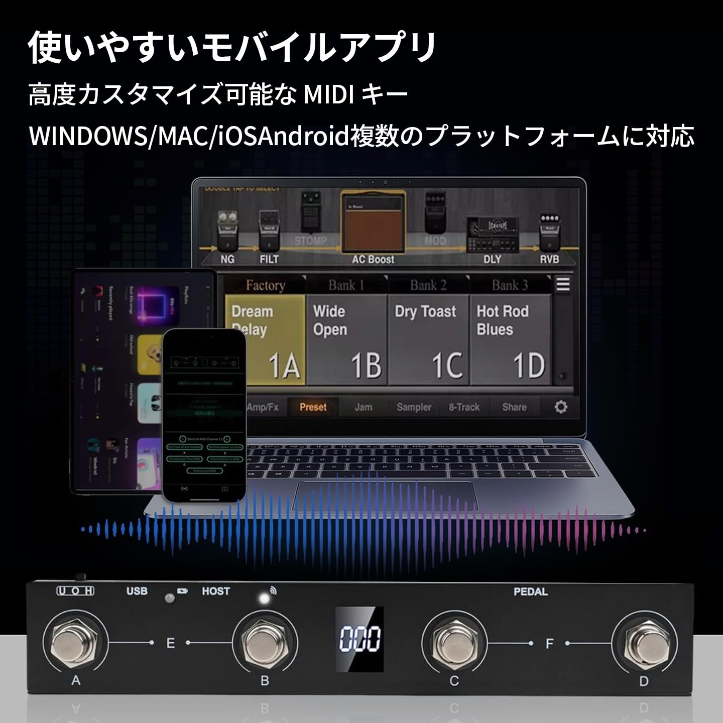 Amazon | M-VAVE Chocolate Plus MIDIフットスイッチ MIDI