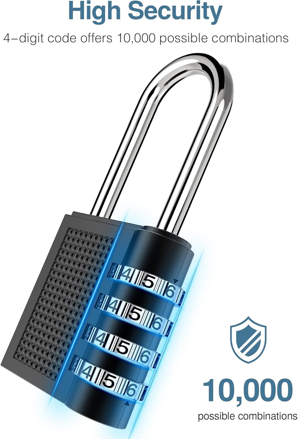 Flash Deals - 60% OFF Puroma 2 Pack Combination Lock 4 Digit Padlock with 2.6 Inch Long Shackle for School Gym Locker, Sports Locker, Fence, Toolbox, Case, Hasp Storage (Black)