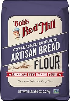 Artisan Bread Flour, 5lb (Pack of 1) - Vegan, Kosher, Unbleached, Unbromated