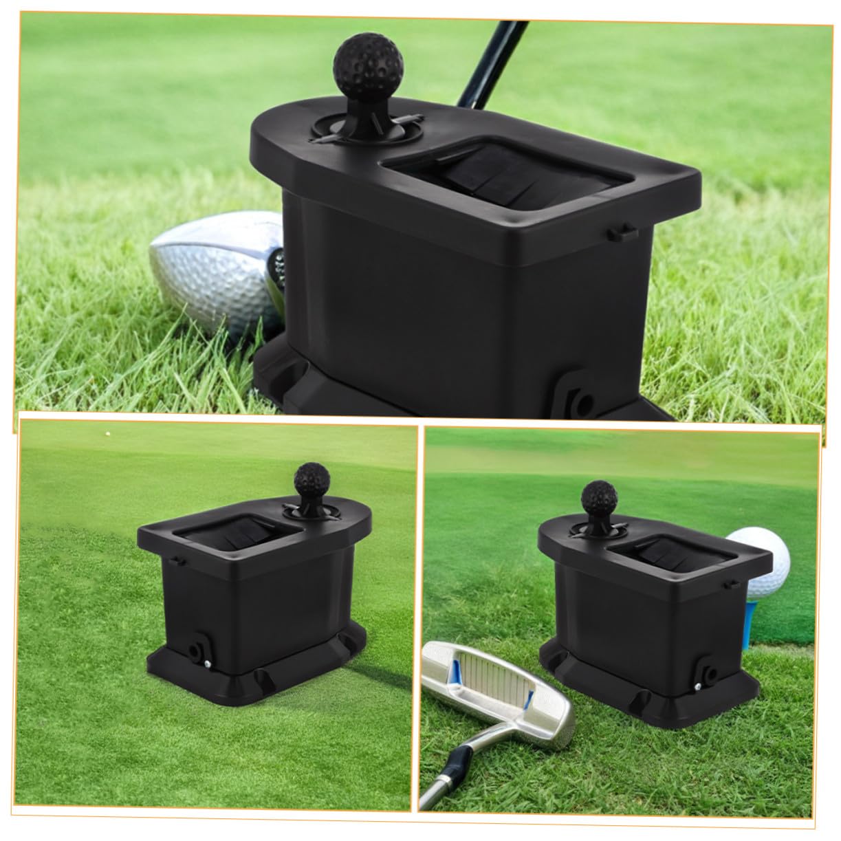 iplusmile Limpiador Portátil Palos y Bolas de Golf Manual Ergonómico y Accesorio Versátil para Carrito Eléctrico Color Negro