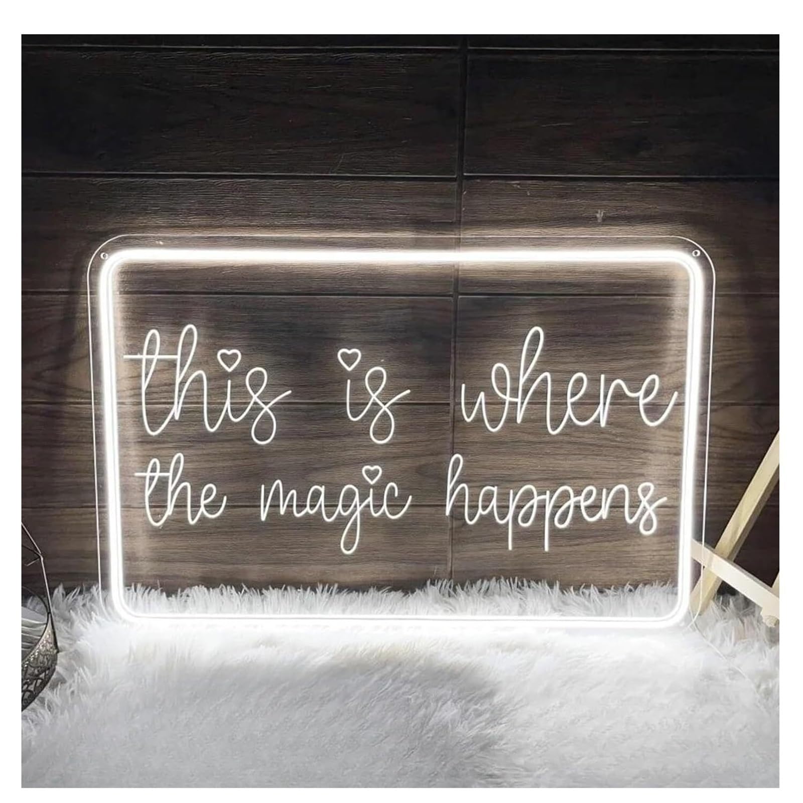 Neon lamp Soothing Ambiance Neon Sign Lamp This is Where The Magic Happen with Engraved Letters(30x20cm)
