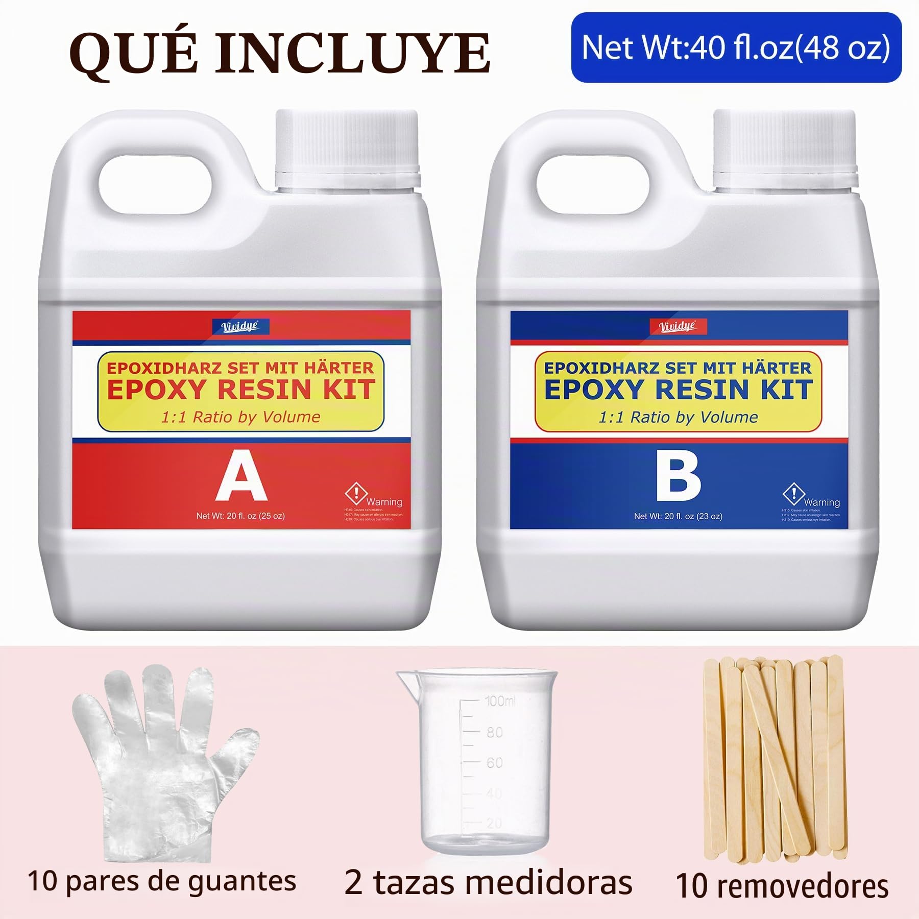 Resina Epoxi 1.4kg - Resina Epoxi Transparente para Recubrimiento, Fundición, Fabricación de Joyas, Mesa de Río - 1: 1 Resin Epoxy con Endurecedor para Modelado, Madera, Pintura, Resina Bricolaje