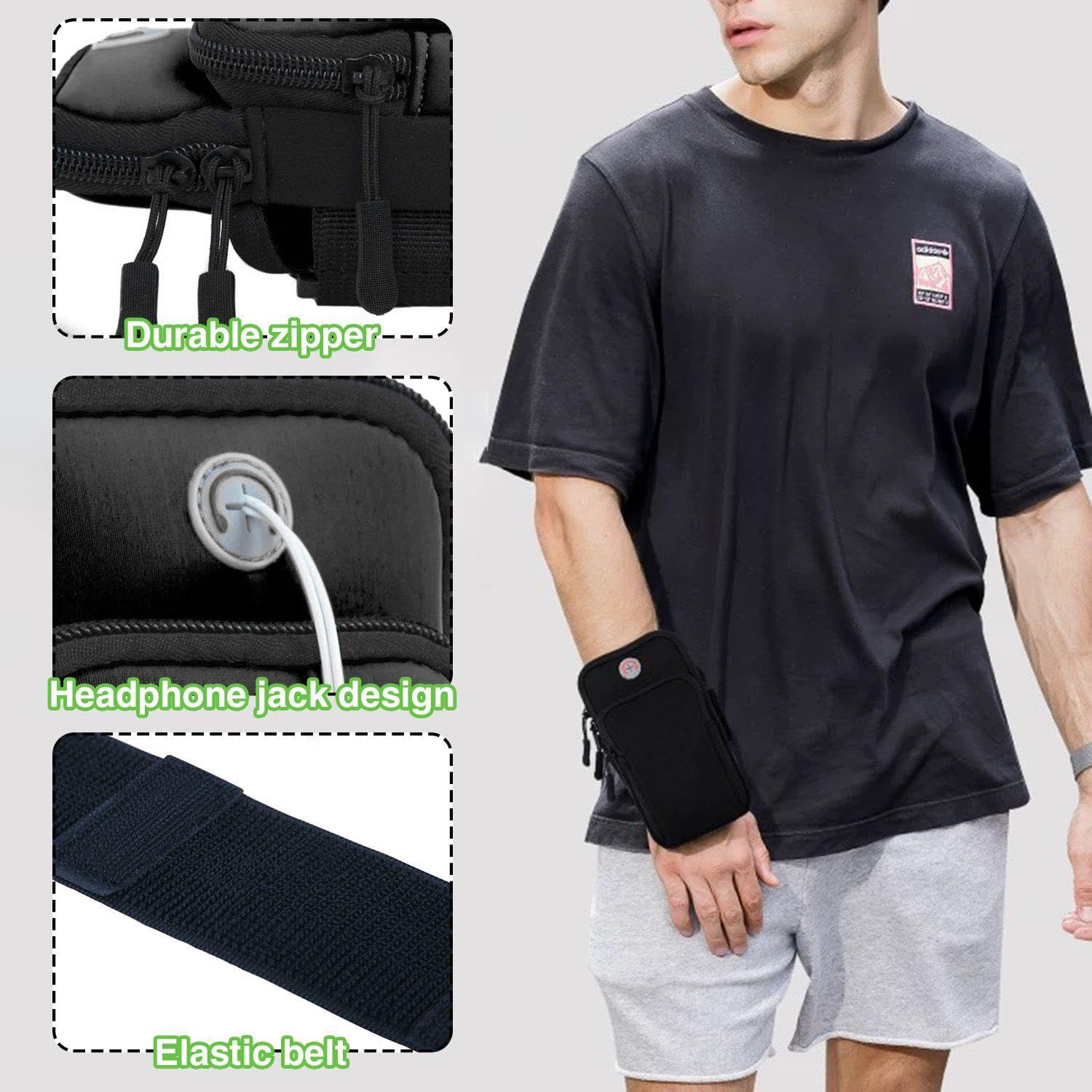 2 Stück Arm -Tasche, Tragbare Aufbewahrungstasche, Mobiltelefontasche Zum Laufen, Sportversorgungen Im Freien, Fitnesszubehör.
