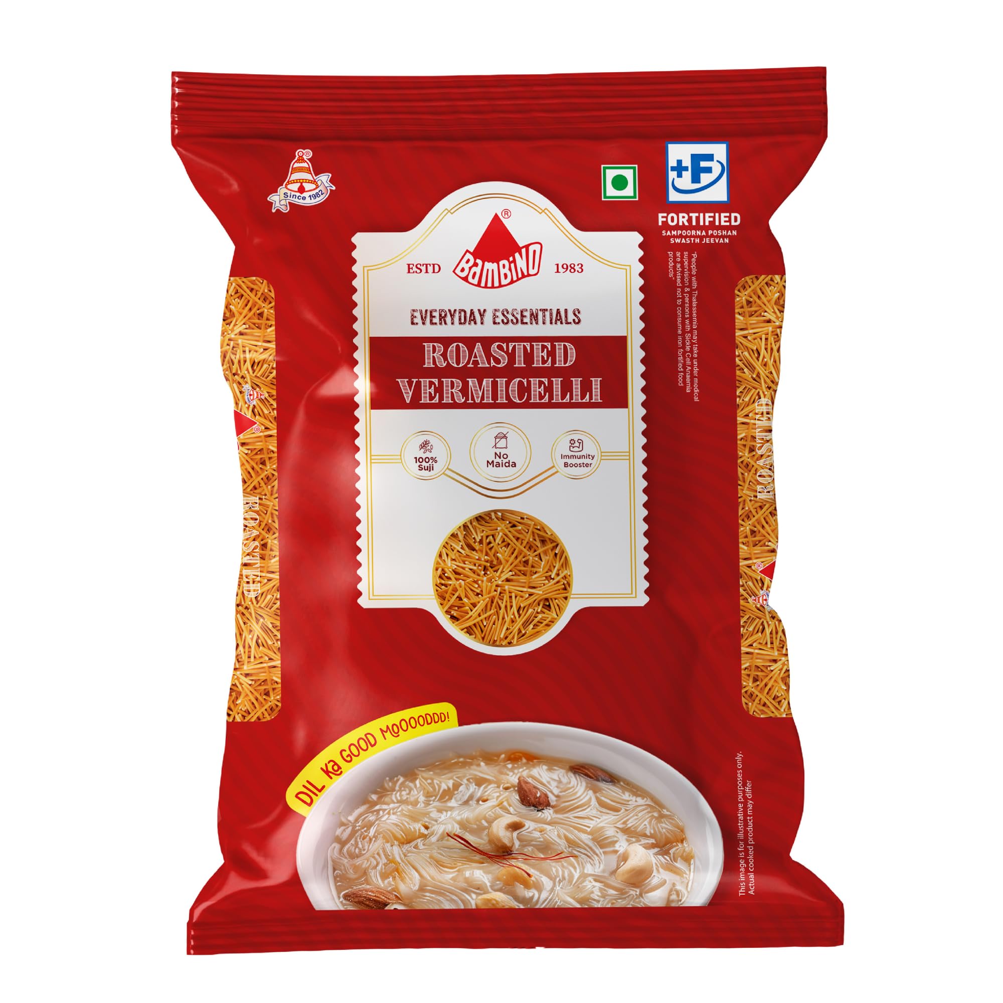 Bambino Vegetarian Vermicelli, Roasted, 850 grams/ 900 grams pouch (Weight May Vary)