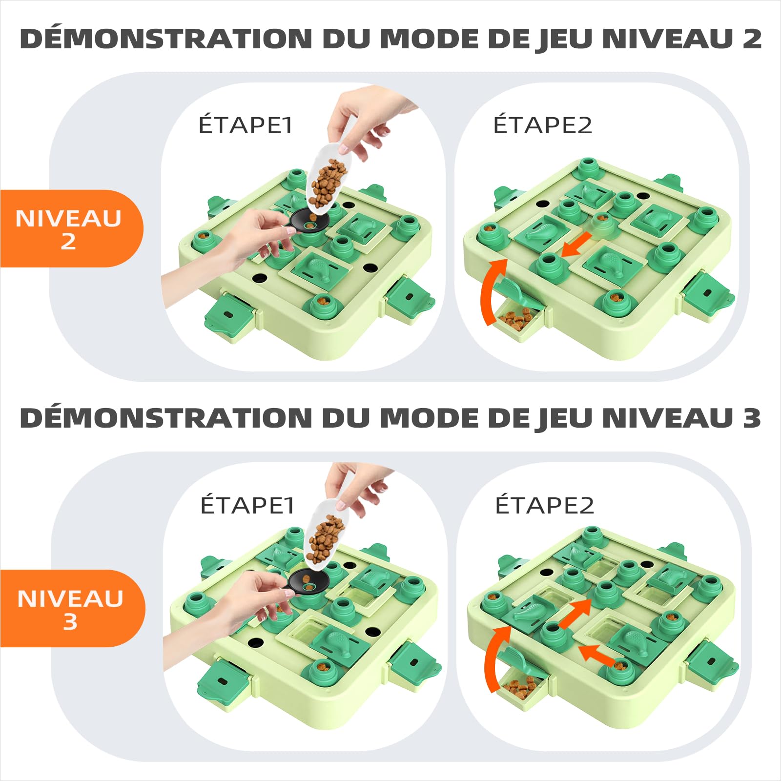 KADTC Jouet interactif pour Chien, Jeu de réflexion Stimulant l'intelligence, Distributeur de friandises Contre l'ennui pour Chiots et Chiens de Petite, Moyenne et Grande Taille
