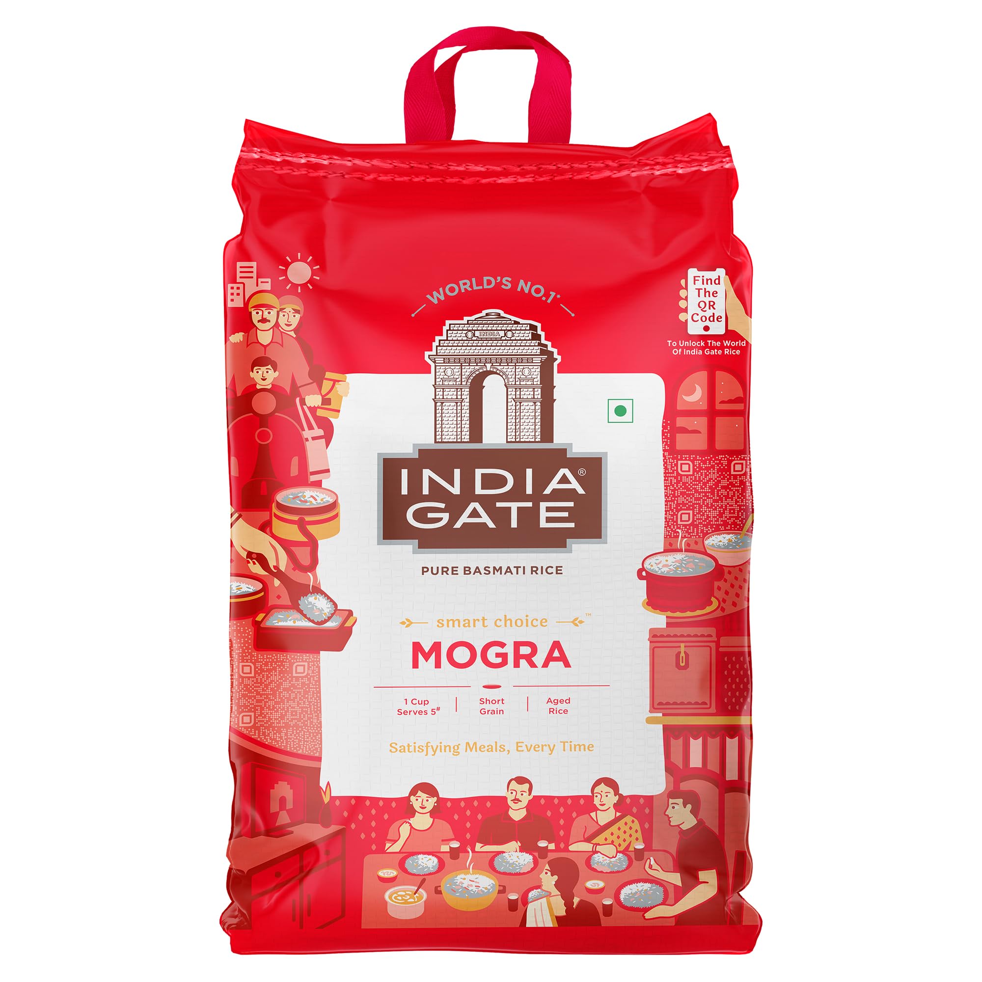 - India Gate Basmati Rice Bag, Mogra, 10kg